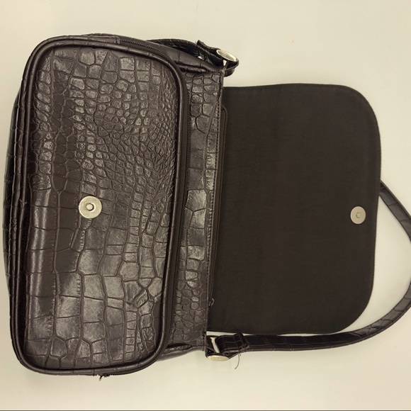 Frankie & Johnny purse/bag,alligator look,14” drop - Picture 7 of 12